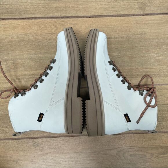 Teva Midform Lace Up Boots in Ivory Size 8.5 - Picture 6 of 7